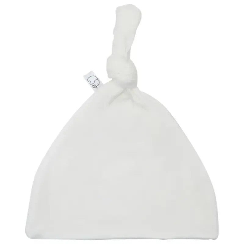 Anvi Baby Organic Bamboo Swaddle (120x120CM) & Beanie (0-5M) White