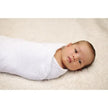 Anvi Baby Organic Bamboo Swaddle (120x120CM) & Beanie (0-5M) White