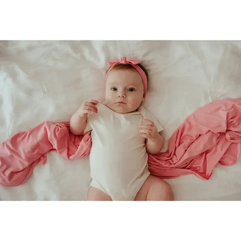 Anvi Baby Organic Knotted Headband Spandex Pink