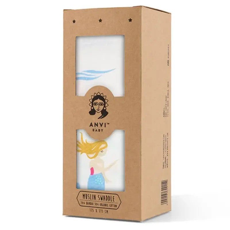 Anvi Baby Organic Muslin Swaddle Wrap (120x120cm) Ariel's Playground