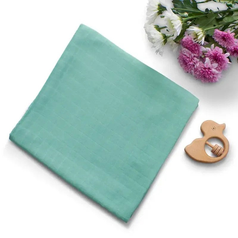 Anvi Baby Organic Muslin Swaddle Wrap (120x120cm) Azure Sky