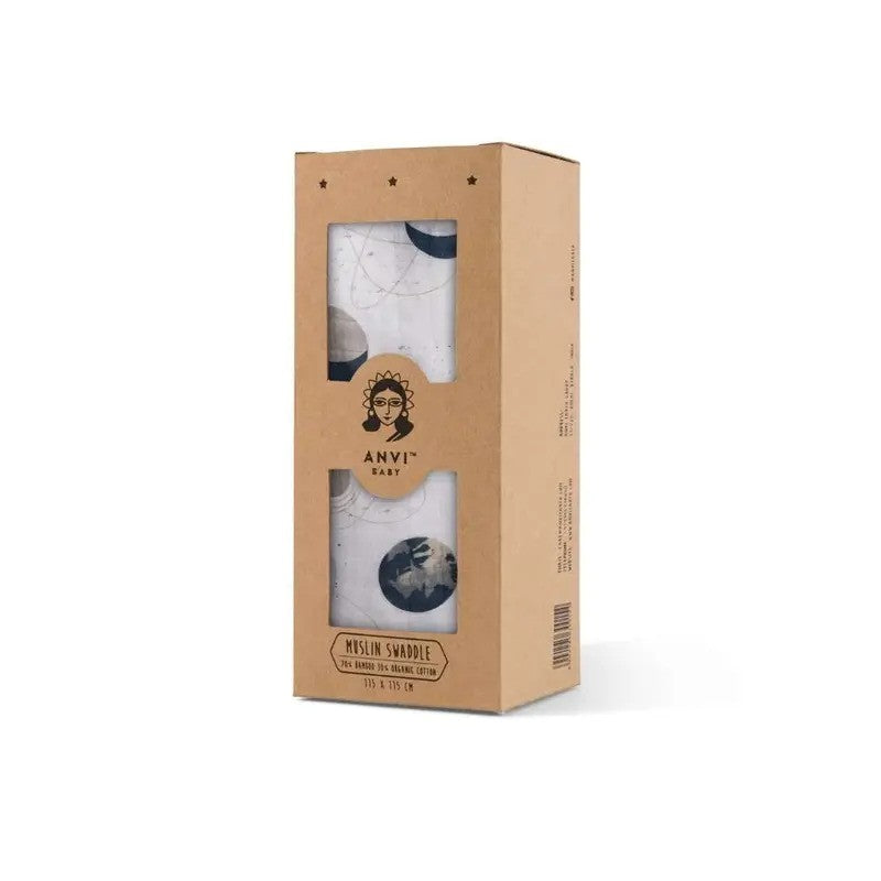Anvi Baby Muslin Swaddle (120x120cm) Planetary Forces