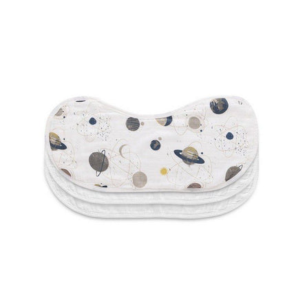 Anvi Baby Organic Bamboo Burp & Bib Cloth Set of 3 (0-4Yrs) Dreamy Space