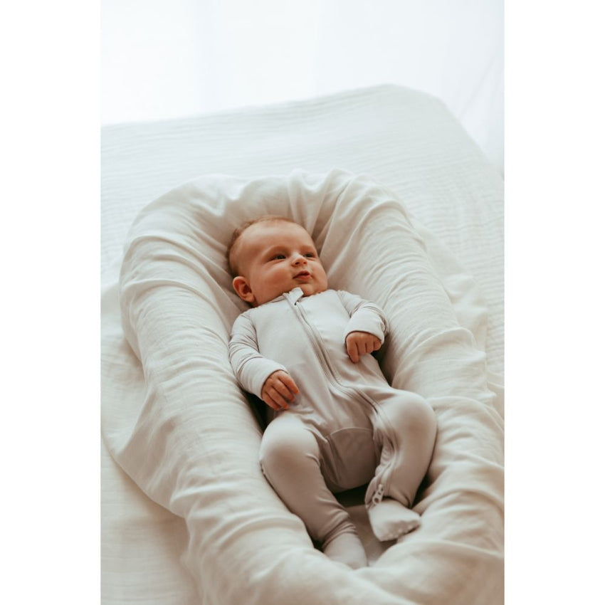 Anvi Baby Organic Bamboo Swaddle Set of 3 White Mist