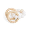 Anvi Baby Wood & Silicone Teether White Pearl