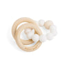 Anvi Baby Wood & Silicone Teether White Pearl