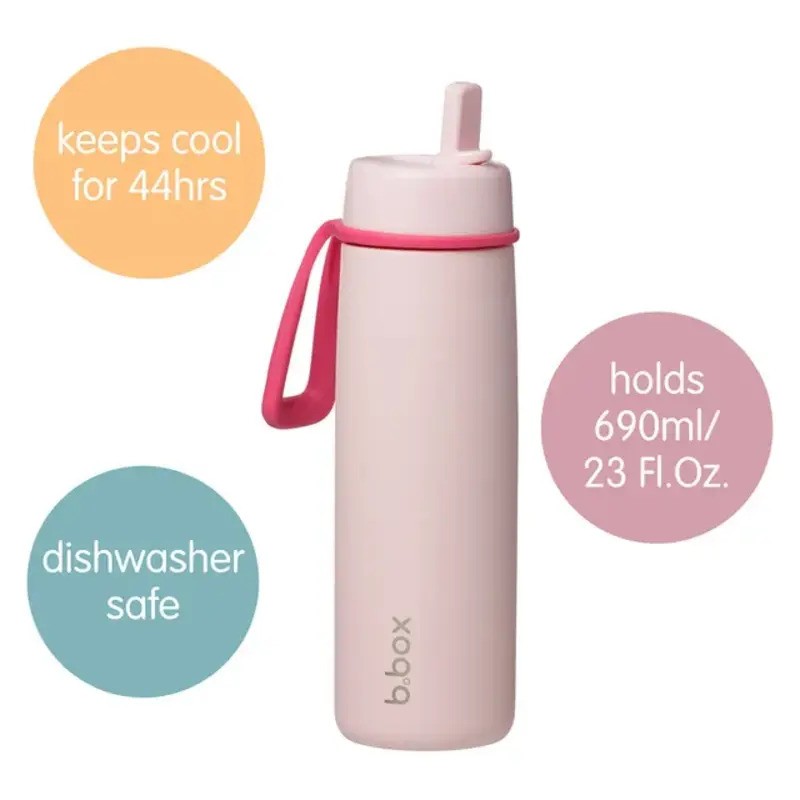 B.Box Insulated Flip Top Bottle (23fl.oz) Pink Paradise