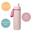 b.box Insulated Flip Top Bottle (23fl.oz) White Out