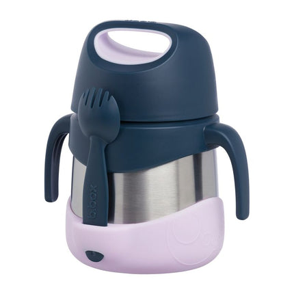 b.box Insulated Food Jar (11.3fl.oz) & Spork Indigo Rose