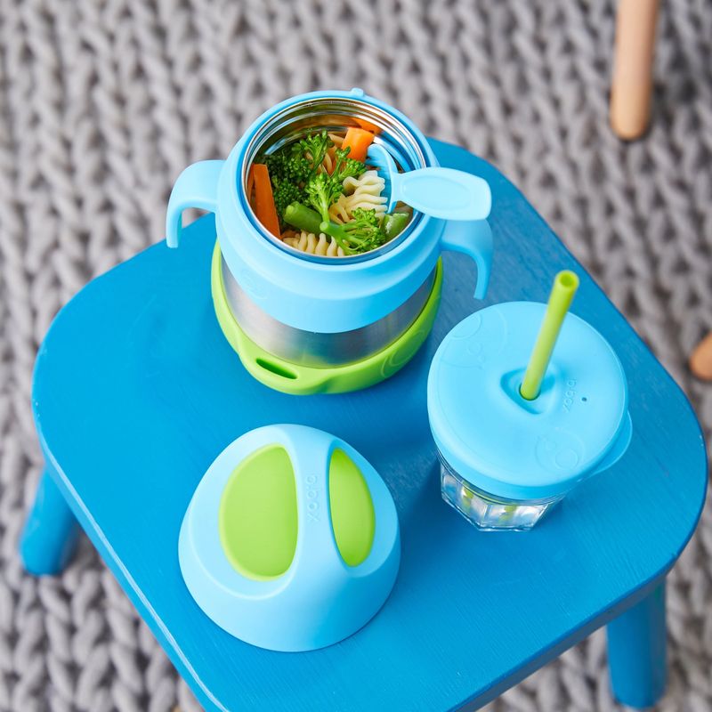 b.box Insulated Food Jar (11.3fl.oz) & Spork Ocean Breeze