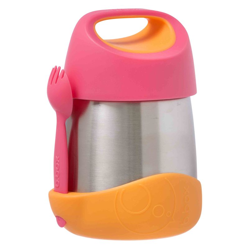 B.Box Insulated Food Jar &(11.3Fl. Oz) Spork Strawberry Shake