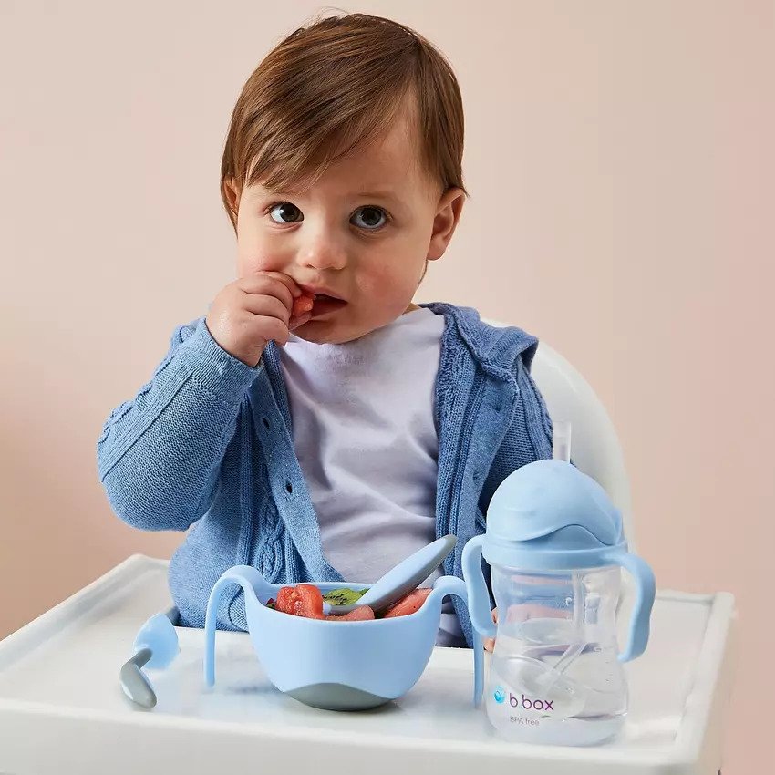 B.Box Toddler Bowl + Straw - Bubblegum