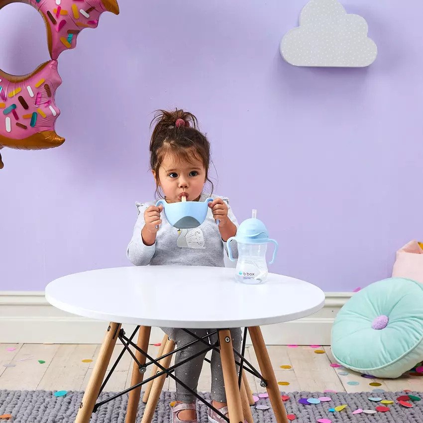 B.Box Toddler Bowl + Straw - Bubblegum