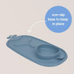 B.box Roll Plus Go Mealtime Mat & Spoon (6M- Plus) Lullaby Blue