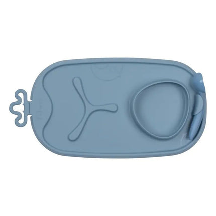 B.box Roll Plus Go Mealtime Mat & Spoon (6M- Plus) Lullaby Blue