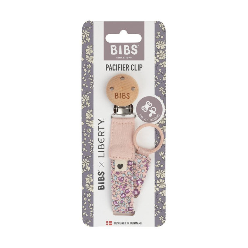 Bibs X Liberty Pacifier Clip Eloise Blush