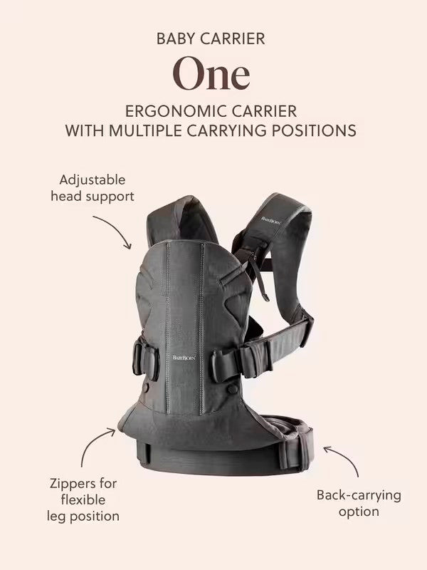 BabyBjorn Baby Carrier One Woven Denim gray-Dark Gray