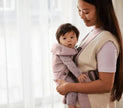 BabyBjorn Baby Carrier Mini, Woven, Dusty Pink
