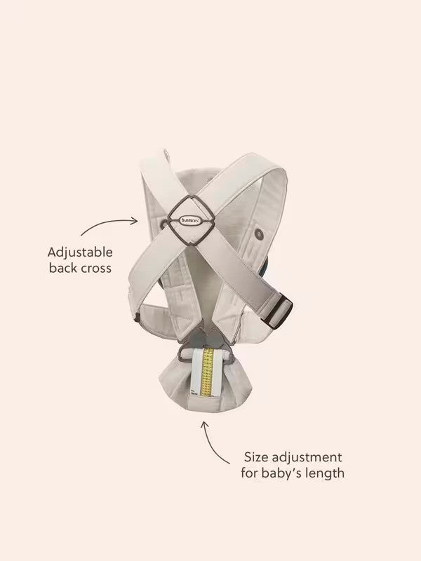 BabyBjorn Baby Carrier Mini, Woven, Dusty Pink