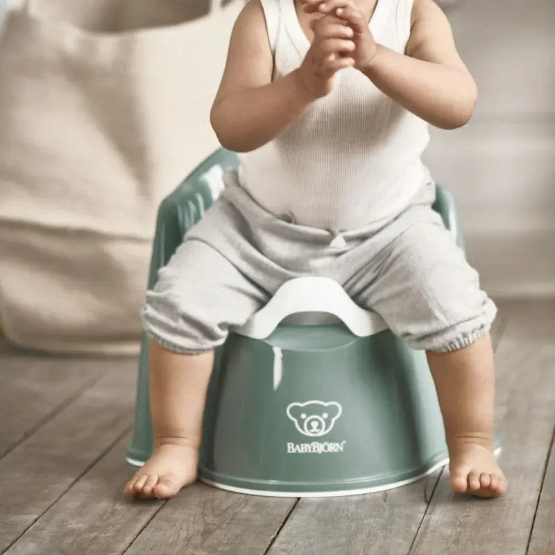 BabyBjorn Potty Chair (Deep Green & White)