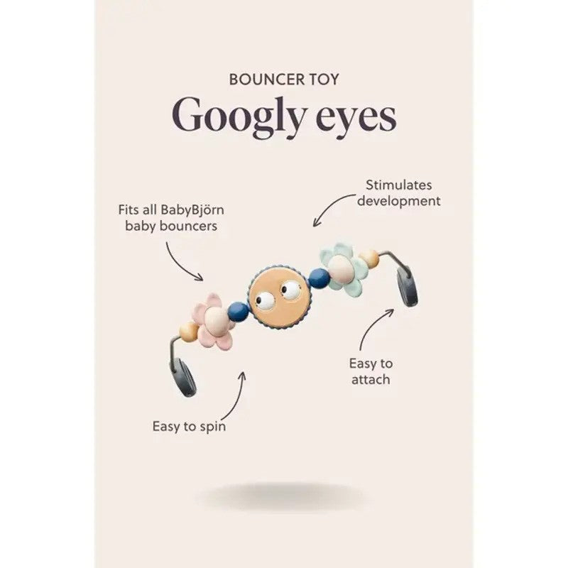 BabyBjorn Toy for Bouncer Googly eyes Pastels