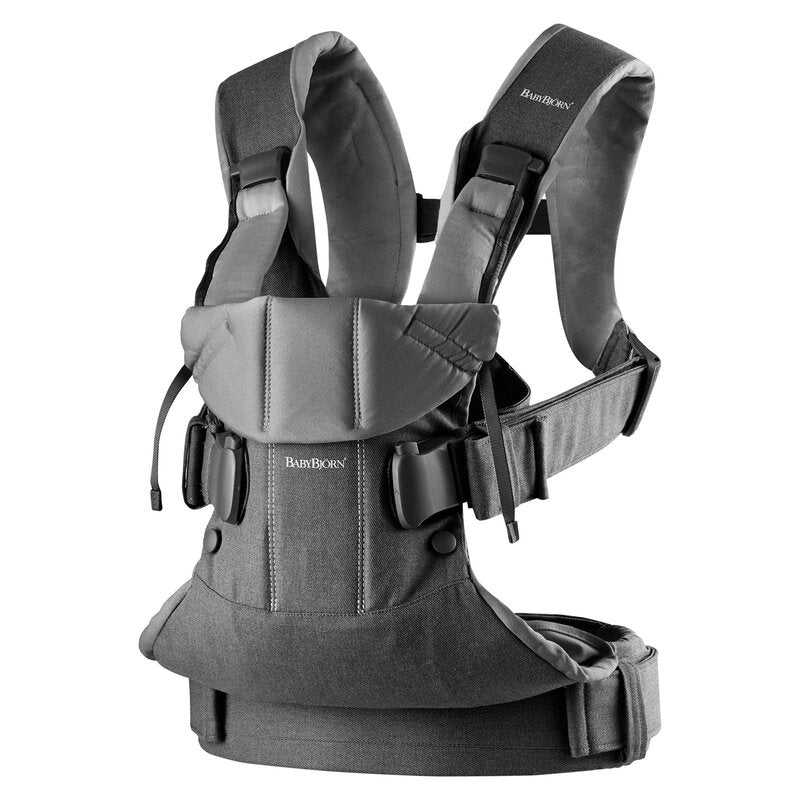 BabyBjorn Baby Carrier One Woven Denim gray-Dark Gray
