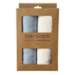 Baby Boss ME Bamboo Muslin Swaddle Blanket Set (110x110cm) Blue & White