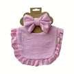 Baby Boss ME Cotton Bib & Bow Set Pink