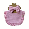 Baby Boss ME Cotton Bib & Bow Set Pink