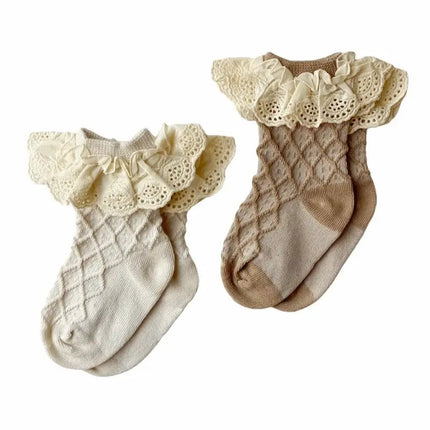 Baby Boss ME Cotton Frill Socks Set Beige