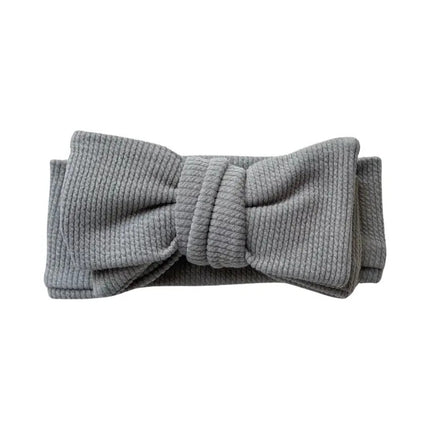 Baby Boss ME Cotton Headband Bow Grey