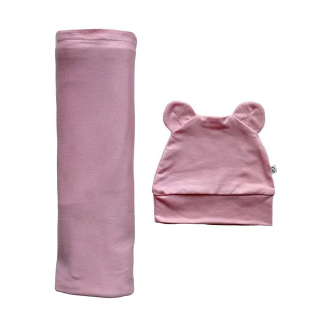 Baby Boss ME Organic Bamboo Swaddle & Beanie Set Pink