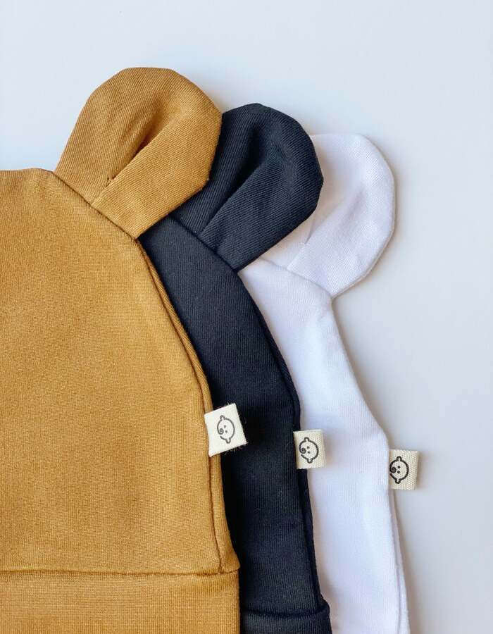 Baby Boss ME Organic Bamboo Swaddle & Beanie Set White