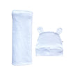 Baby Boss ME Organic Bamboo Swaddle & Beanie Set White