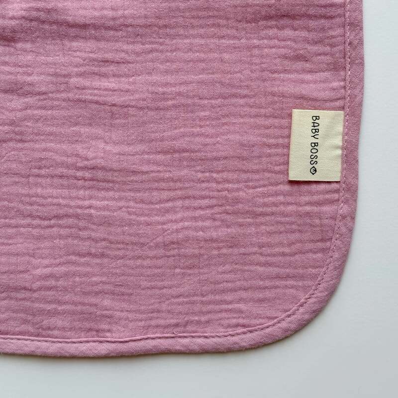 Baby Boss ME Organic Muslin Cotton Baby Hooded Towel (90X90 cm) Pink