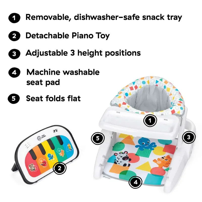 Baby Einstein 4-In-1 Tappin Tunes Learn To Sit Music & Languange Floor Seat (4-30M)