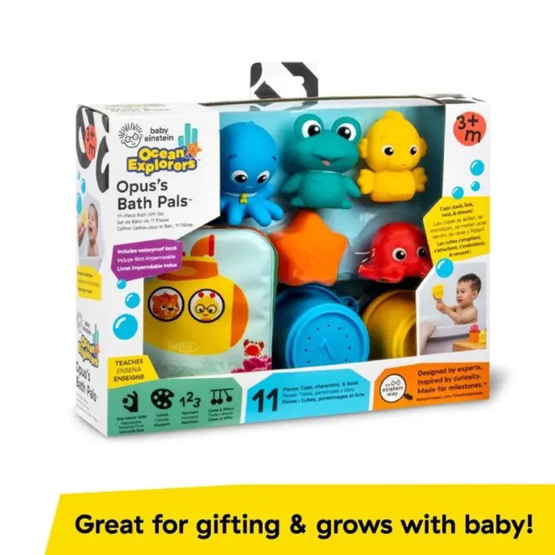 Baby Einstein Opuss Bath Pals 11-Pieces Bath Gift Set (3M-Plus)