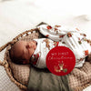 Snuggle Hunny Baby Jersey Wrap & Beanie Set with Milestone Card Reindeer