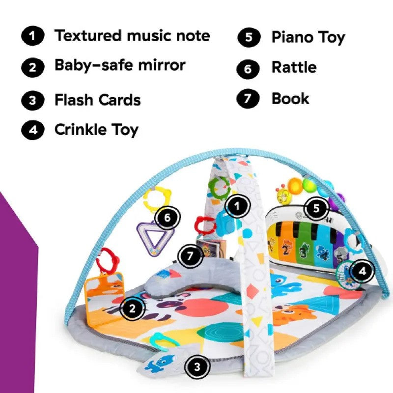 Baby Einstein 4-in-1 Kickin Tunes Musical Meadow Music & Language Discovery Gym (0M-Plus)