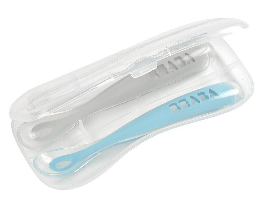 Beaba Silicone Spoon 1st Age Set Of 2 + Box
