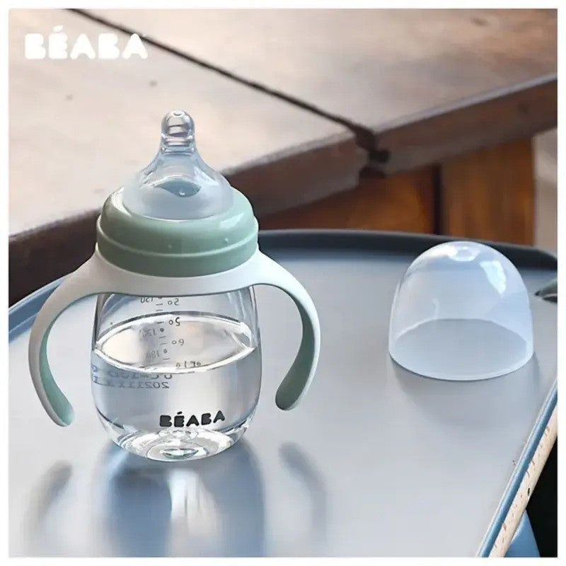 Beaba 2-in-1 Learning Bottle 210ml Sage Green