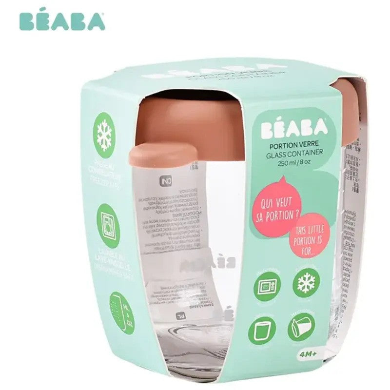 Beaba Conservative Glass Jars 250ML Terracotta