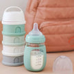 Beaba Formula Milk Container 4 Compartments Cotton White & Sage Green