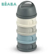Beaba Formula Milk Container 4 Compartments Mineral Grey & Blue