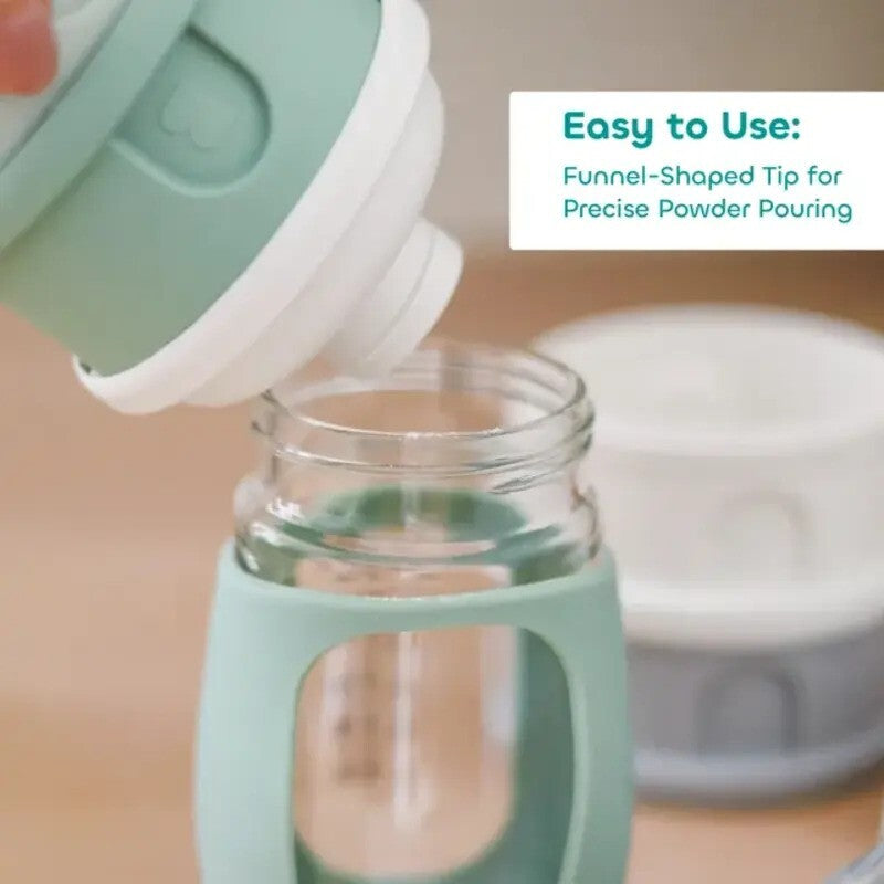 Beaba Formula Milk Container 4 Compartments Mineral Grey & Blue