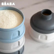 Beaba Formula Milk Container 4 Compartments Mineral Grey & Blue