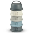 Beaba Formula Milk Container 4 Compartments Mineral Grey & Blue