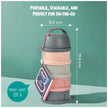 Beaba Formula Milk Container 4 Compartments Mineral Grey & Pink