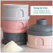 Beaba Formula Milk Container 4 Compartments Mineral Grey & Pink