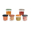 Beaba Set Of 6 Glass Portion Jar 250ml Sunrise Color Mix